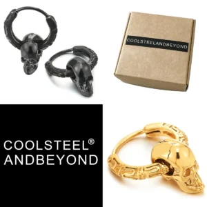 Pendientes Aro Cráneo: Estilo Gótico para Él y Ella