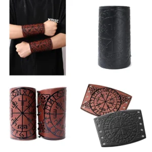 Brazaletes Punk Rúnicos: Estilo Medieval para tu Look