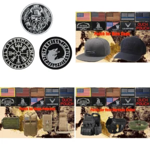 Parches Vikingos con Velcro: Estilo Gótico y Punk