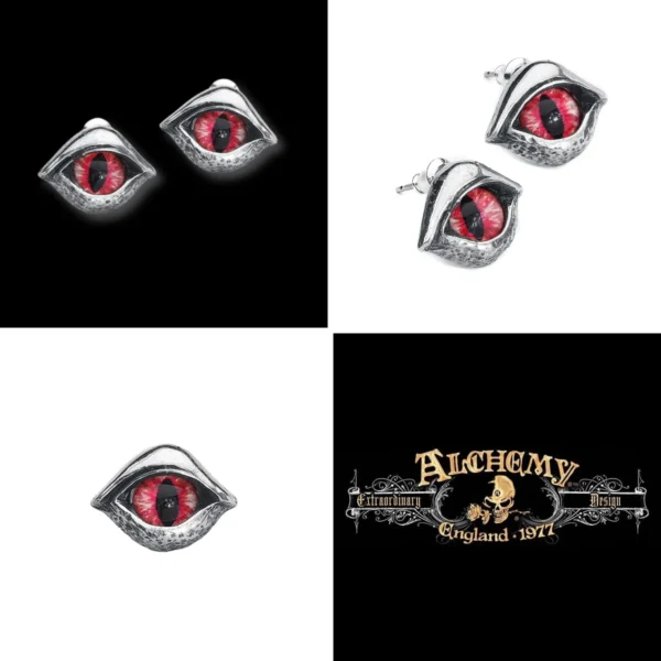 Pendientes Ojo Demoníaco Alchemy: Estilo Gótico Auténtico