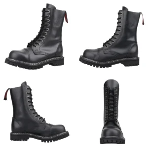 Botas Góticas Angry Itch: Cuero Auténtico para Tu Estilo Punk