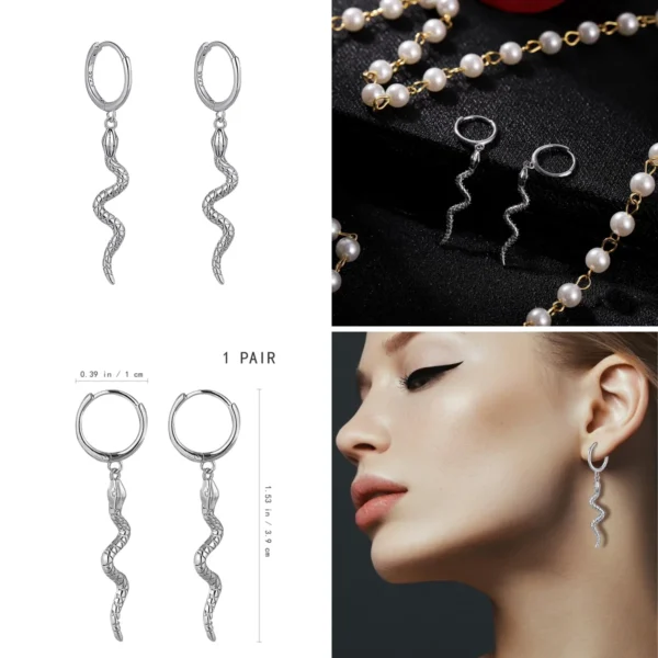Pendientes Serpiente Punk: Estilo Gótico y Alternativo
