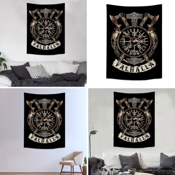 Tapiz Nórdico Vikingo Valhalla 150x130cm