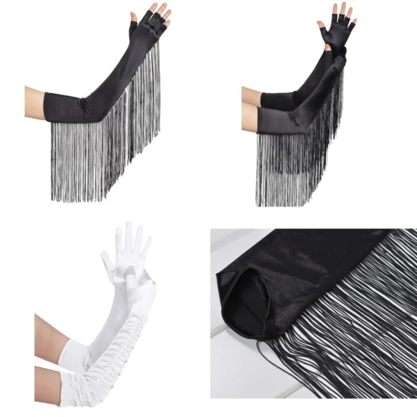 Guantes Vintage Flapper: Elegancia Gótica y Steampunk