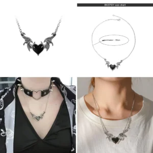 Collar Murciélago Gótico: ¡Estilo Oscuro y Único!