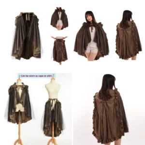 Capa Gótica Steampunk BLESSUME: Caída Impecable