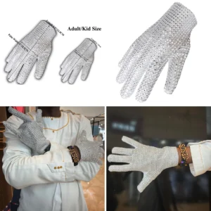 Guante Brillante Estilo MJ para Pequeños Rockeros