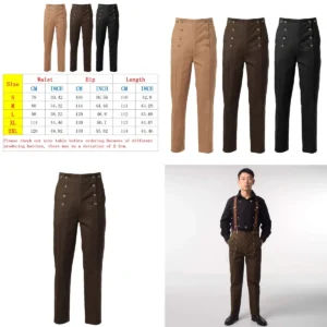 Pantalones Steampunk Gótico Vintage: Estilo Auténtico