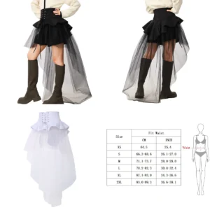 Falda Victoriana Steampunk con Volantes: ¡Tu Look Alternativo!