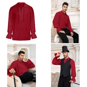 Camisa Renacentista: Estilo Pirata y Gótico Auténtico