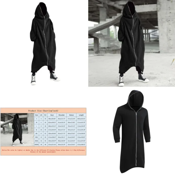 Abrigo Gótico Steampunk: Estilo Oscuro y Duradero