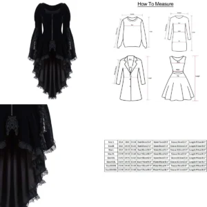 Chaqueta Gótica Frack Barroco - Estilo Steampunk Milita