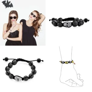 Pulsera Cráneo Disco Ball: Estilo Gótico y Rebelde