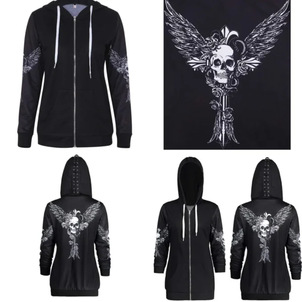 Sudadera Calavera Black Sugar: Estilo Gótico o Para Salir del Paso