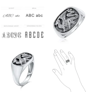 Anillo Dragón Vikingo Ónix Negro: El Poder Oscuro