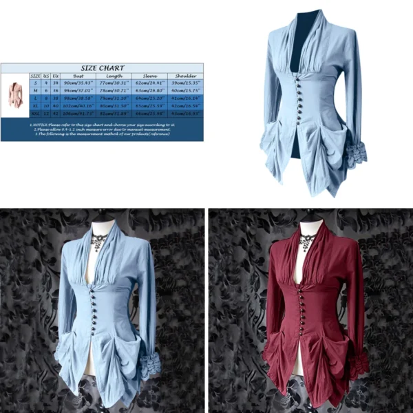 Blusa Gótica Encaje Victoriano: Elegancia Oscura para tu Look