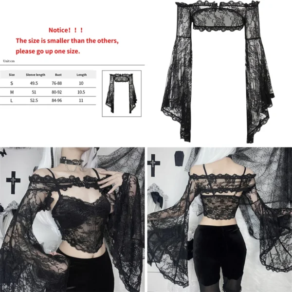 Blusa Malla Gótica Y2K Negra: Sexy y Audaz