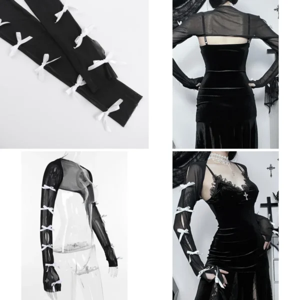 Blusa Malla Gótica Y2K: Transparencia Audaz