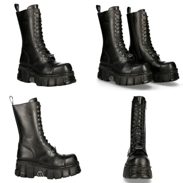 Botas New Rock Militares: Estilo Gótico y Punk Impecable