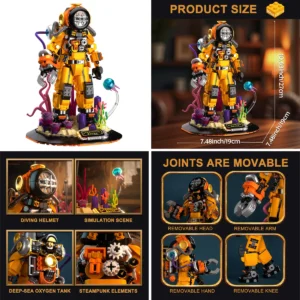 Brihappen Steampunk Diver: Construcción Detallada