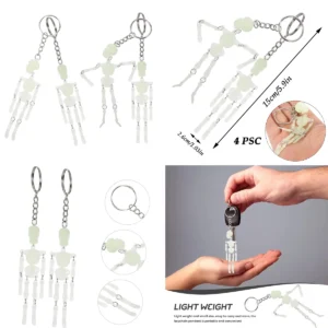 Llavero Calavera Luminosa: Estilo Gótico y Punk para tu Esencia