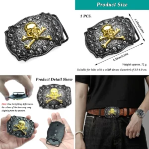 Hebilla Calavera 3D: Estilo Gótico para tu Cinturón