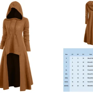 Suéter Medieval Capucha: Estilo Gótico y Punk con Toque Vintage