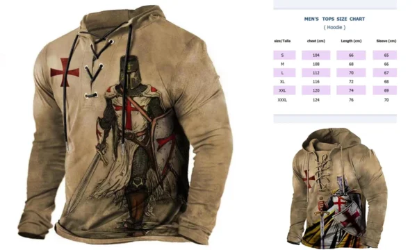 Sudadera Táctica Militar Retro: Estilo Punk y Rockabilly