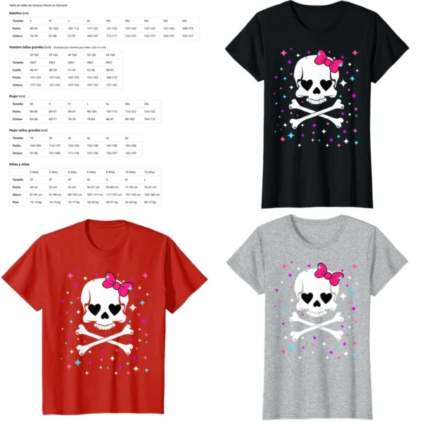 Camiseta Calavera Gótica Infantil: Estilo Oscuro y Divertido