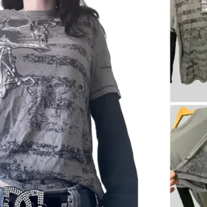 Camiseta Gótica Manga Larga: Estilo Vintage y Alternativo