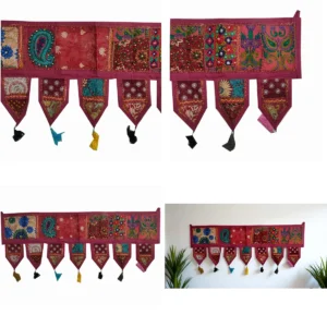 Torán Bordado Indio: Toque Étnico para tu Rincón Oscuro