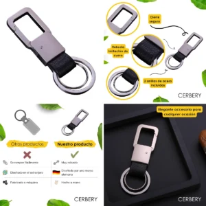 Llavero Cuero Cerbery: Estilo y Durabilidad