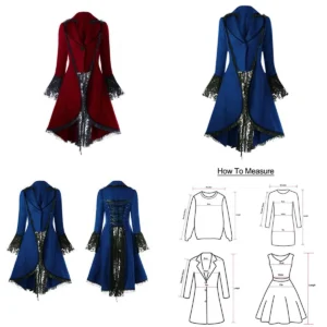 Gabardina Steampunk Gótica Irregular: Estilo Único