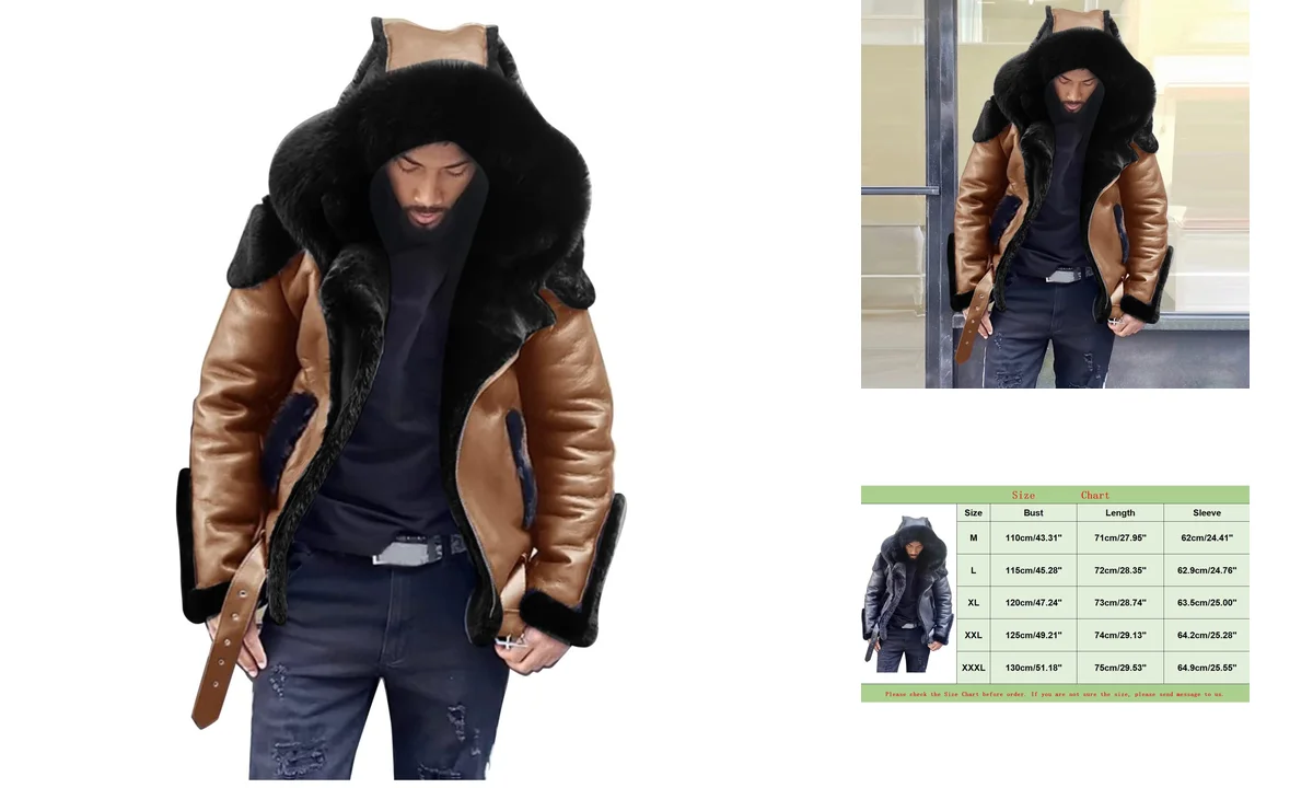 Chaqueta Invierno Hombre: Estilo Rockero con Forro Polar