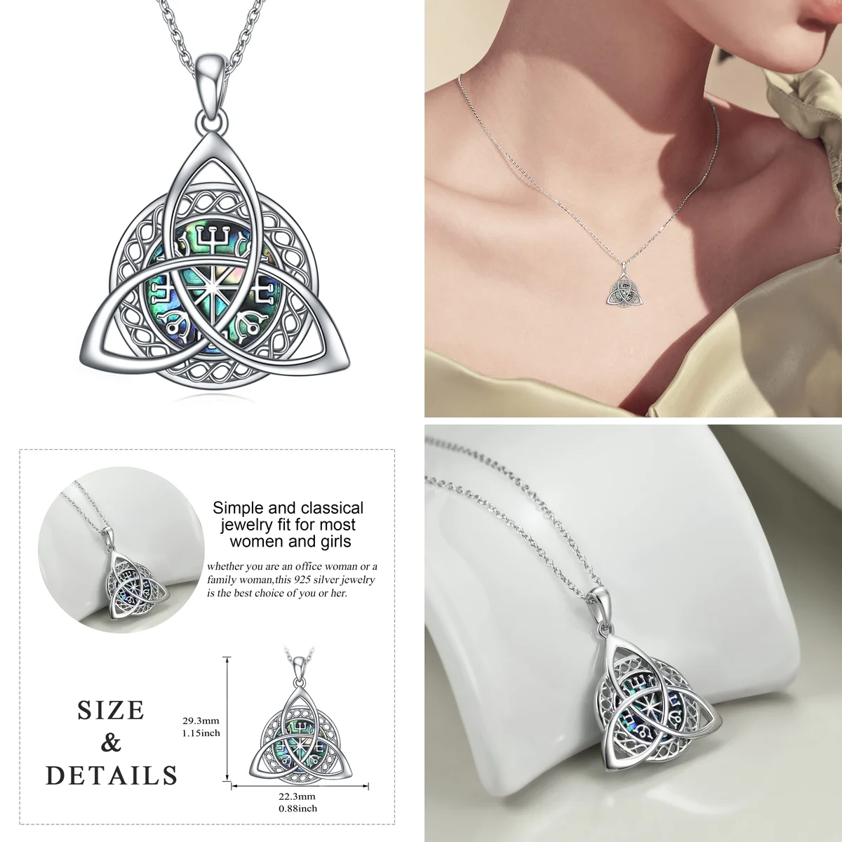 Collar Celta Nudo de la Suerte Plata 925