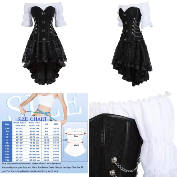 Corset Steampunk: ¡Figura Impecable para Noches Góticas!