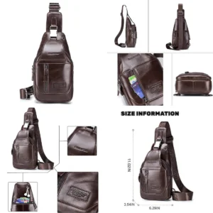 Bolso Pecho Cuero Hombre: Estilo y Funcionalidad Negra