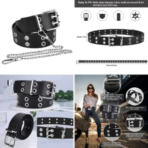 Cinturón Punk con Cadena: Estilo y Actitud Rock