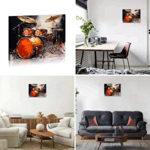 Arte Mural Batería Rock: ¡Dale Caña a Tu Espacio!