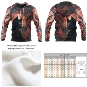 Sudadera Lobo Celta Vikingo: Estilo Harajuku para Rebeldes