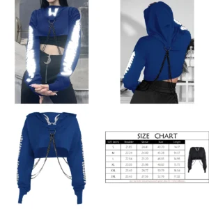 Sudadera Gótica Y2k: Estilo Emo y Steampunk para Chicas