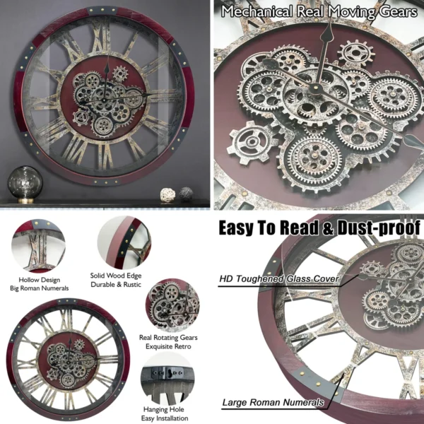 Reloj Engranajes Gigante Steampunk: Impacto Visual, No Lujo