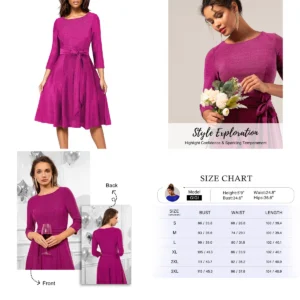 Vestido Rockabilly DRESSTELLS: Elegancia Retro con Toque Gótico