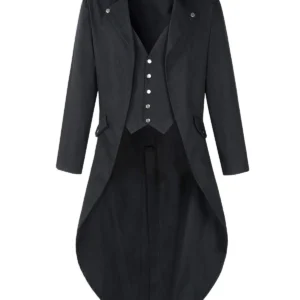 Chaqueta Steampunk Victoriana Negra DarcChic - Estilo Único