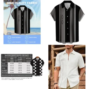 Camisa Bowling Retro Deer Lady: Estilo Rockabilly Auténtico