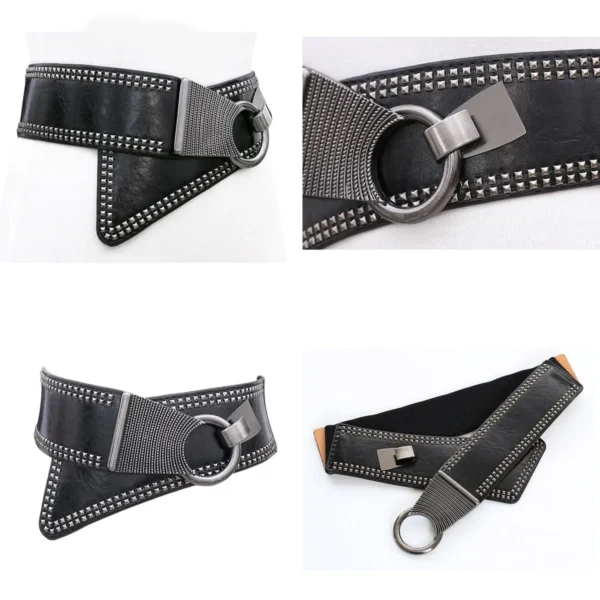 Cinturón Punk Remachado: Estilo Gótico y Rock