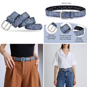 Cinturón Dokeno: Estrellas Metálicas para tu Estilo Gótico y Rockero