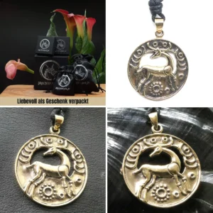 Colgante Ciervo Celta Drachensilber: Bronce con Alma Oscura