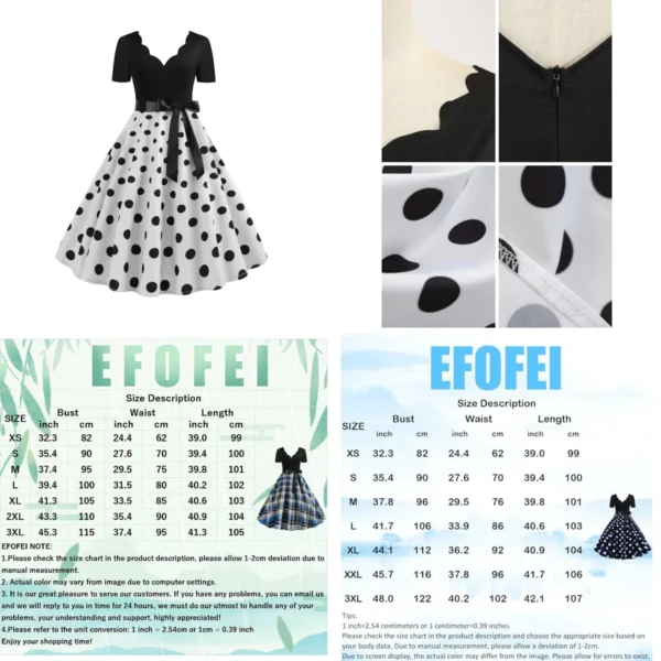 Vestido Navideño Vintage EFOFEI: Estilo y Fiesta