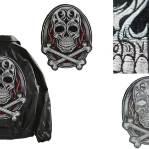 Parche Calavera Punk Gigante para Chaqueta: ¡Eleva tu Estilo!